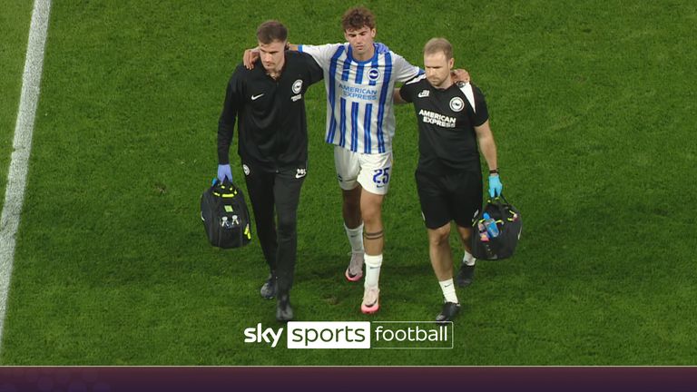 New Brighton signing Matt O'Riley carried off injured eight minutes into debut