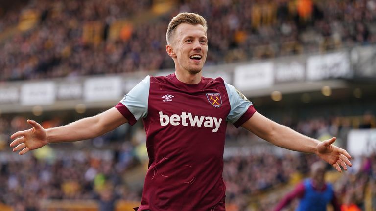 James Ward-Prowse celebrates after making it 2-1