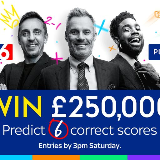 Win £250,000 with Super 6!