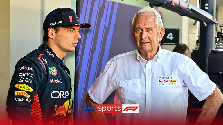 Max Verstappen and Dr. Helmut Marko 